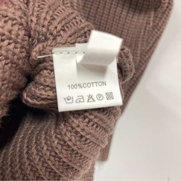 12-18 mo Brown Gender Neutral Cozy Knit Sweater Baby Long Sleeve Onsie Buttons - Picture 4 of 4